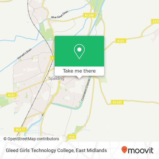 Gleed Girls Technology College map