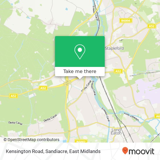 Kensington Road, Sandiacre map