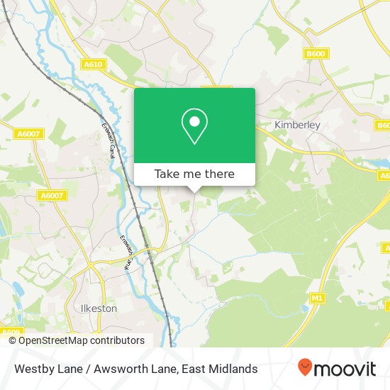 Westby Lane / Awsworth Lane map