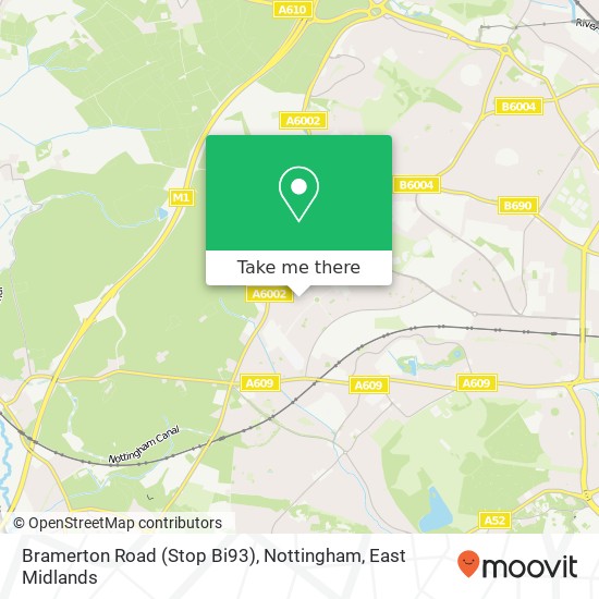 Bramerton Road (Stop Bi93), Nottingham map