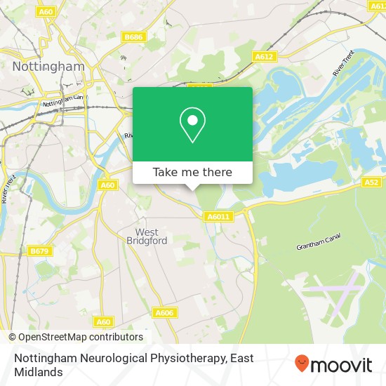 Nottingham Neurological Physiotherapy map