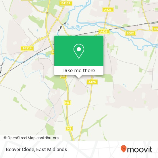 Beaver Close map