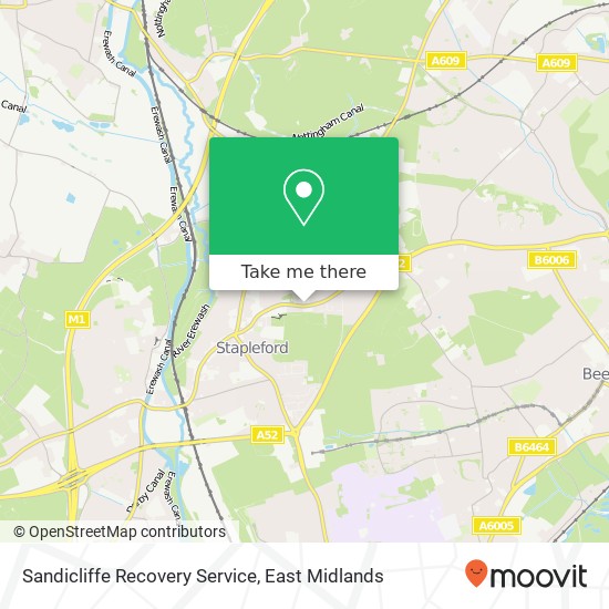 Sandicliffe Recovery Service map
