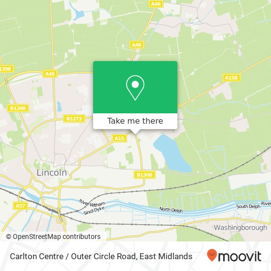 Carlton Centre / Outer Circle Road map