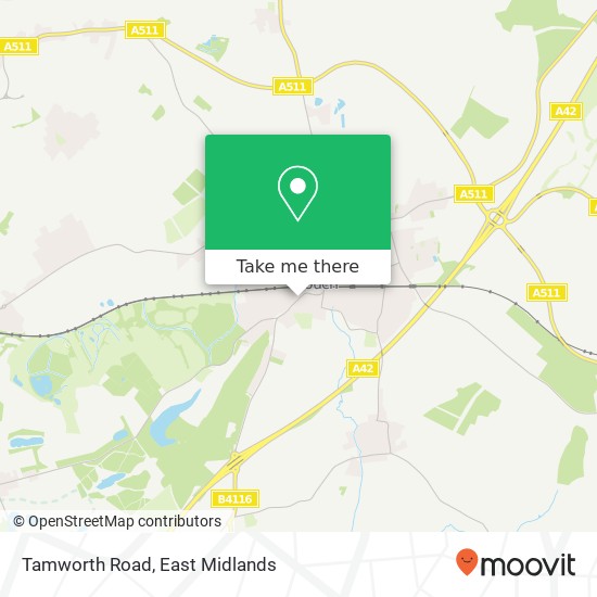 Tamworth Road map
