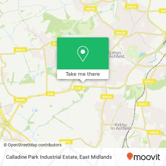 Calladine Park Industrial Estate map