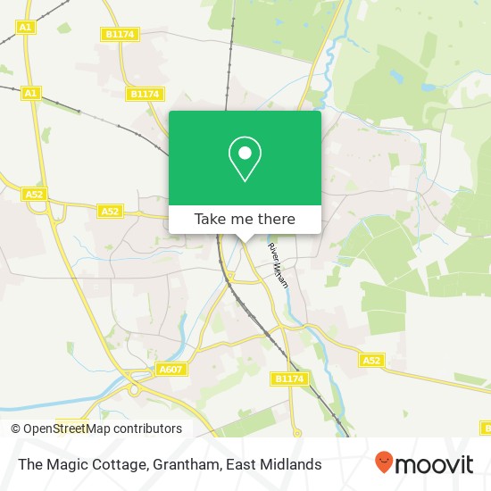 The Magic Cottage, Grantham map