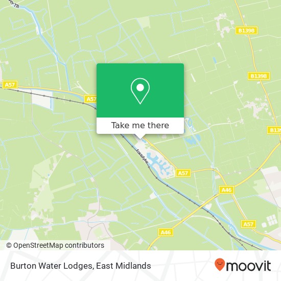 Burton Water Lodges map