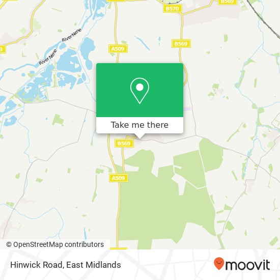 Hinwick Road map