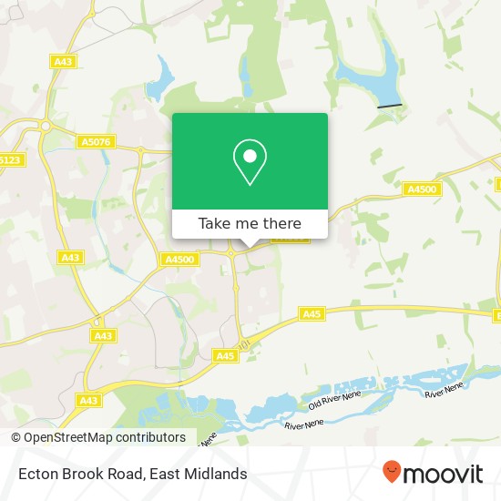 Ecton Brook Road map