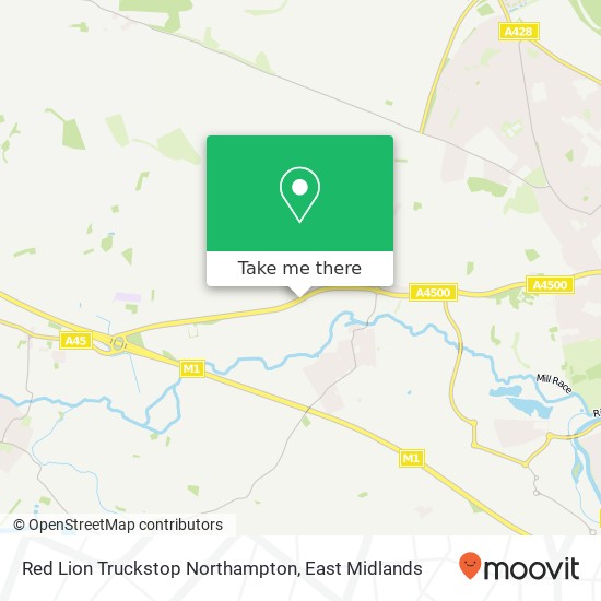 Red Lion Truckstop Northampton, Weedon Road Harpole Northampton NN7 4 map