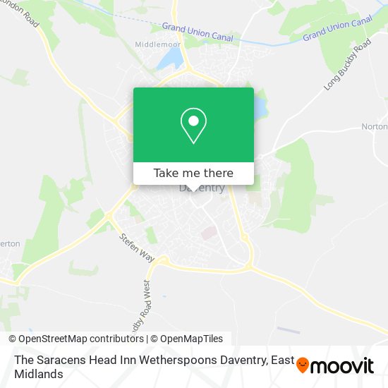 The Saracens Head Inn Wetherspoons Daventry map