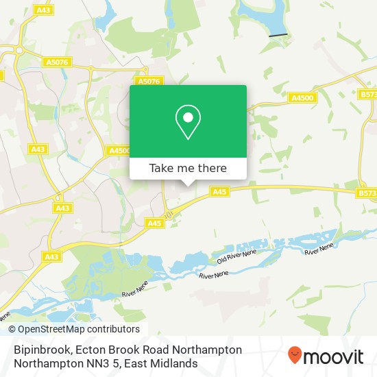 Bipinbrook, Ecton Brook Road Northampton Northampton NN3 5 map