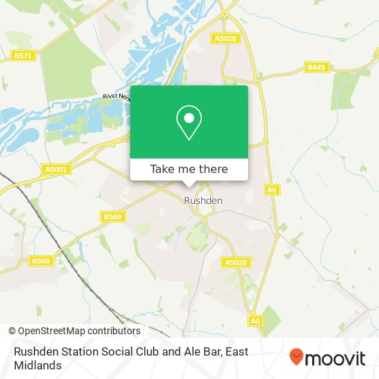 Rushden Station Social Club and Ale Bar map
