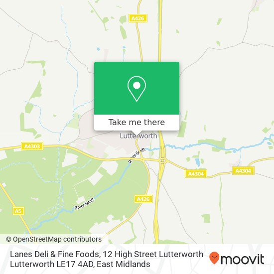 Lanes Deli & Fine Foods, 12 High Street Lutterworth Lutterworth LE17 4AD map