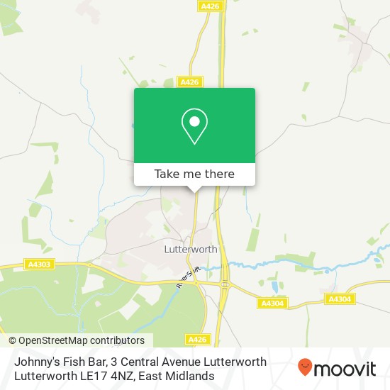 Johnny's Fish Bar, 3 Central Avenue Lutterworth Lutterworth LE17 4NZ map