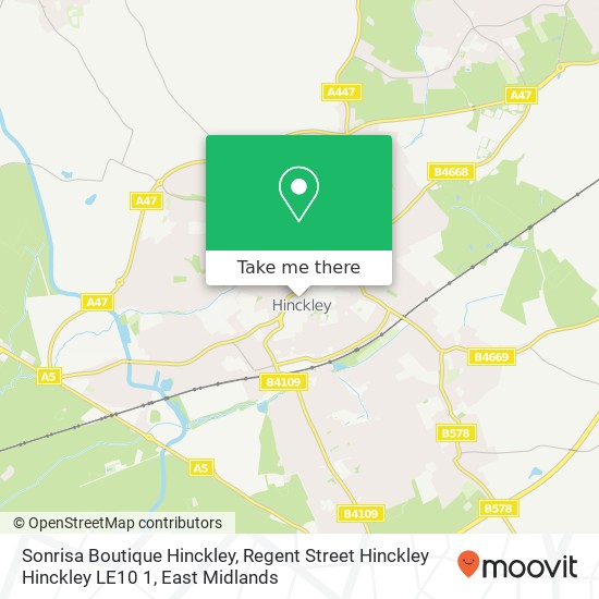 Sonrisa Boutique Hinckley, Regent Street Hinckley Hinckley LE10 1 map