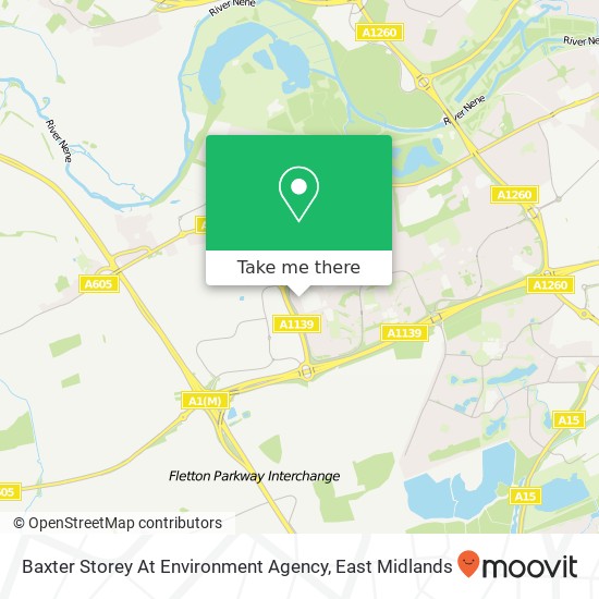 Baxter Storey At Environment Agency, Orton Goldhay Peterborough map