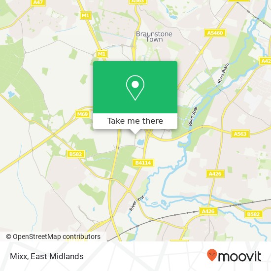 Mixx, Smith Way Leicester Leicester LE19 1 map