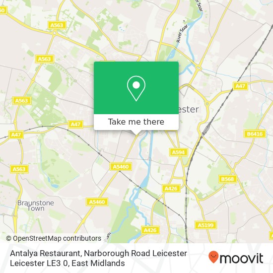 Antalya Restaurant, Narborough Road Leicester Leicester LE3 0 map