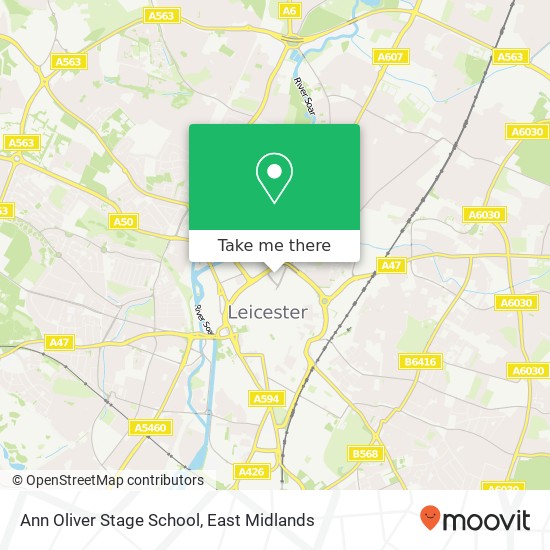 Ann Oliver Stage School, Garden Street Leicester Leicester LE1 3 map