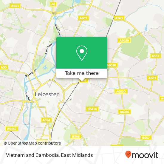 Vietnam and Cambodia, Humberstone Road Leicester Leicester LE5 3 map