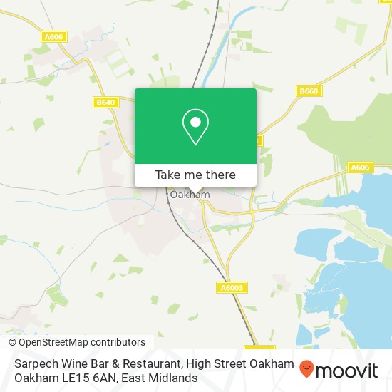 Sarpech Wine Bar & Restaurant, High Street Oakham Oakham LE15 6AN map