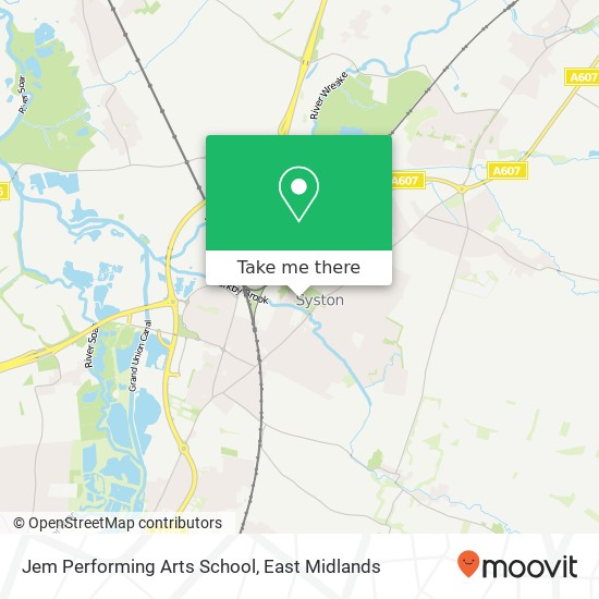 Jem Performing Arts School, Chapel Street Syston Leicester LE7 1GN map