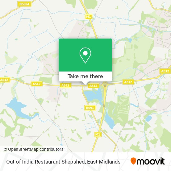 Out of India Restaurant Shepshed map