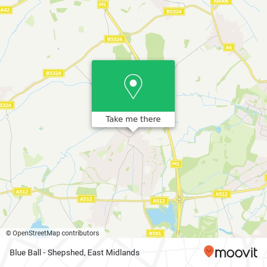 Blue Ball - Shepshed map