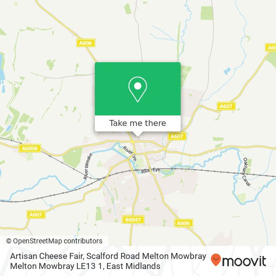 Artisan Cheese Fair, Scalford Road Melton Mowbray Melton Mowbray LE13 1 map