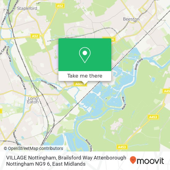 VILLAGE Nottingham, Brailsford Way Attenborough Nottingham NG9 6 map