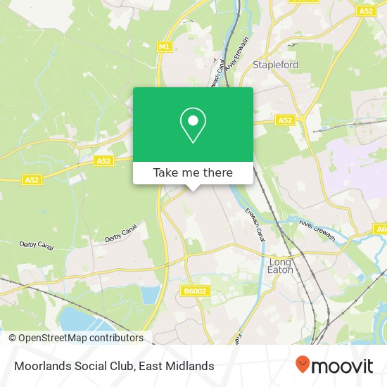 Moorlands Social Club map
