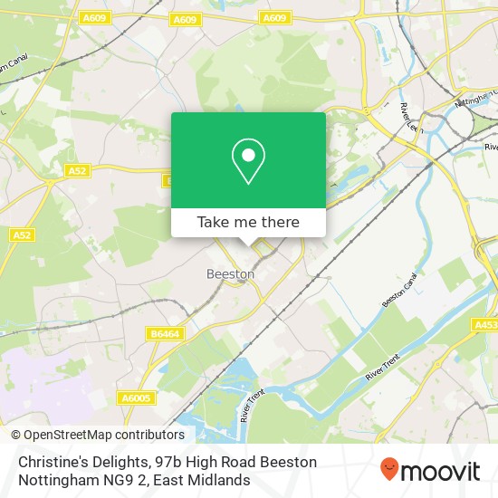 Christine's Delights, 97b High Road Beeston Nottingham NG9 2 map