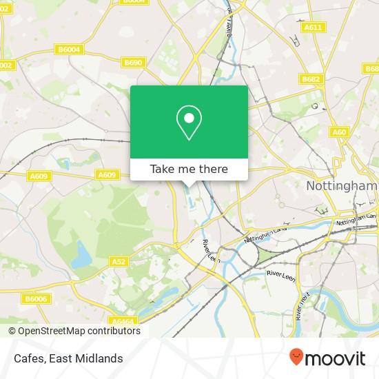 Cafes, Nottingham Nottingham NG8 1 map