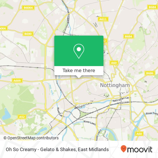 Oh So Creamy - Gelato & Shakes, 113B Ilkeston Road Nottingham Nottingham NG7 3 map