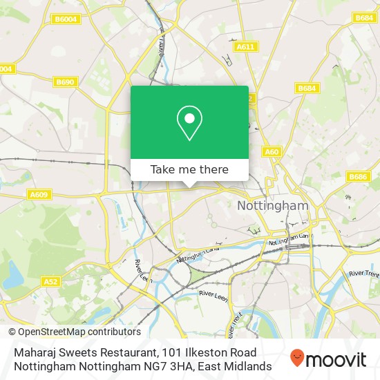 Maharaj Sweets Restaurant, 101 Ilkeston Road Nottingham Nottingham NG7 3HA map