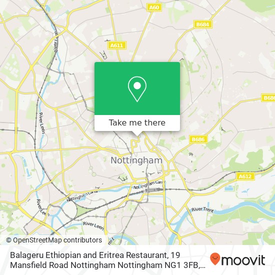Balageru Ethiopian and Eritrea Restaurant, 19 Mansfield Road Nottingham Nottingham NG1 3FB map