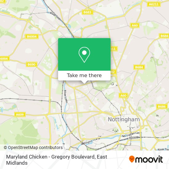 Maryland Chicken - Gregory Boulevard map