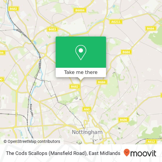 The Cods Scallops (Mansfield Road) map