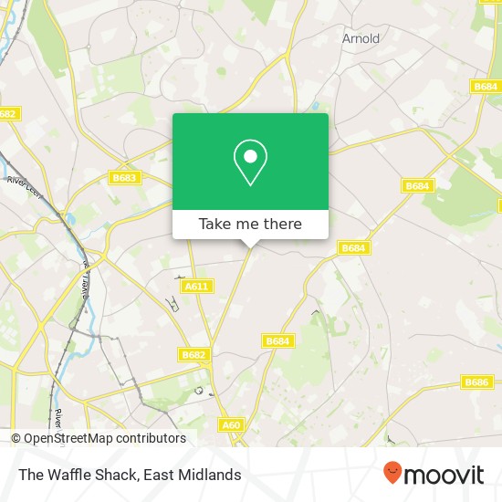 The Waffle Shack, 574 Mansfield Road Sherwood Nottingham NG5 2FS map