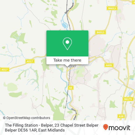 The Filling Station - Belper, 23 Chapel Street Belper Belper DE56 1AR map