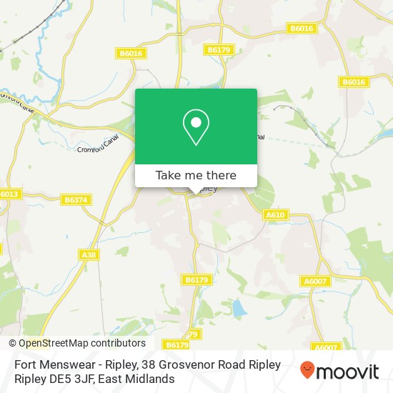 Fort Menswear - Ripley, 38 Grosvenor Road Ripley Ripley DE5 3JF map
