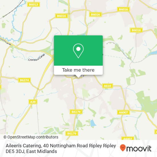 Aileen's Catering, 40 Nottingham Road Ripley Ripley DE5 3DJ map