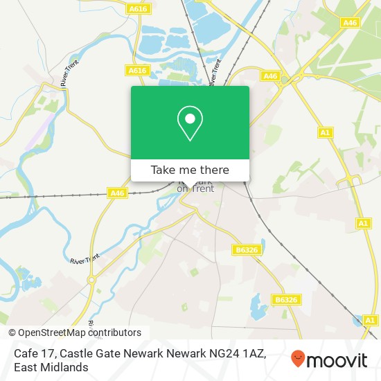 Cafe 17, Castle Gate Newark Newark NG24 1AZ map