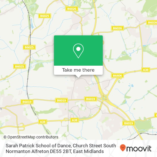 Sarah Patrick School of Dance, Church Street South Normanton Alfreton DE55 2BT map