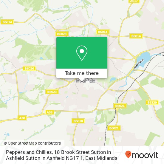 Peppers and Chillies, 18 Brook Street Sutton in Ashfield Sutton in Ashfield NG17 1 map
