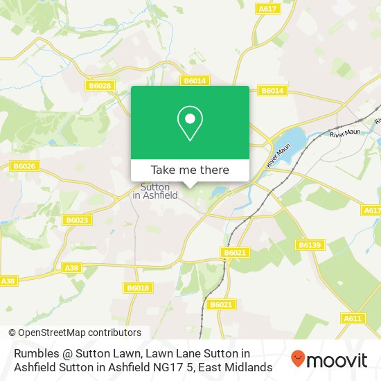 Rumbles @ Sutton Lawn, Lawn Lane Sutton in Ashfield Sutton in Ashfield NG17 5 map