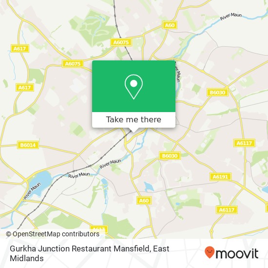 Gurkha Junction Restaurant Mansfield, Clerkson Street Mansfield Mansfield NG18 1 map