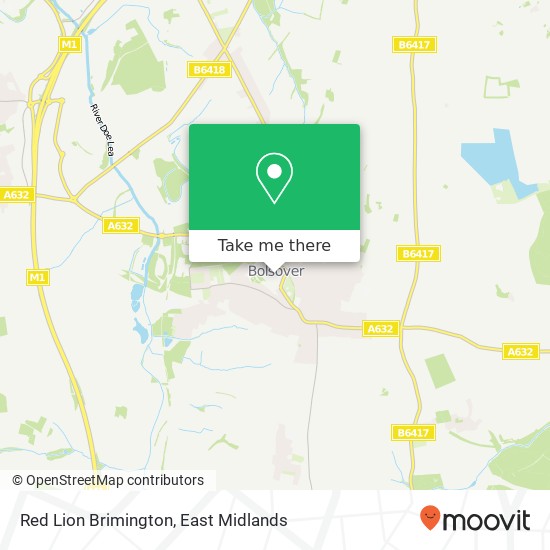 Red Lion Brimington map
